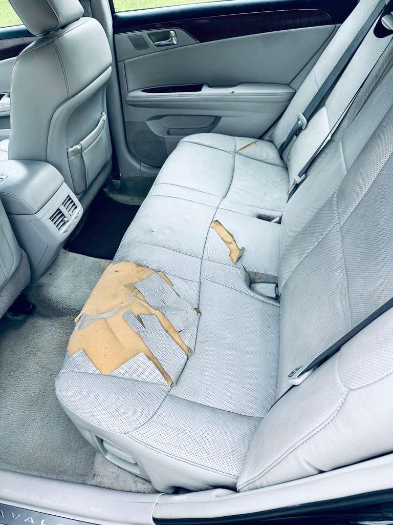Toyota Avalon rear seat after detailing