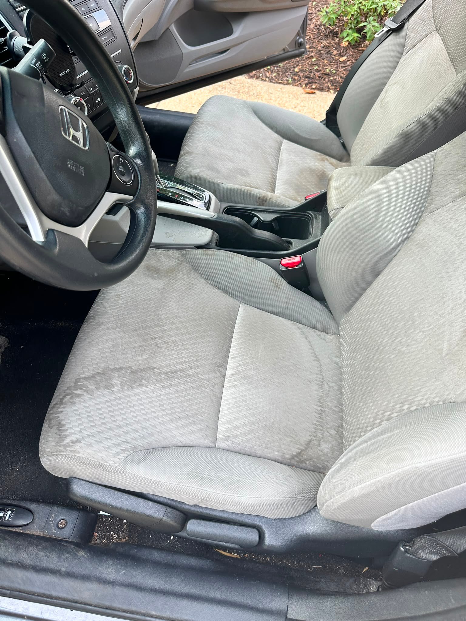 Honda front before detailing